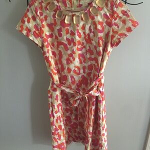 Kate Spade LIVE COLORFULLY dress BUTTON BLING Sz S